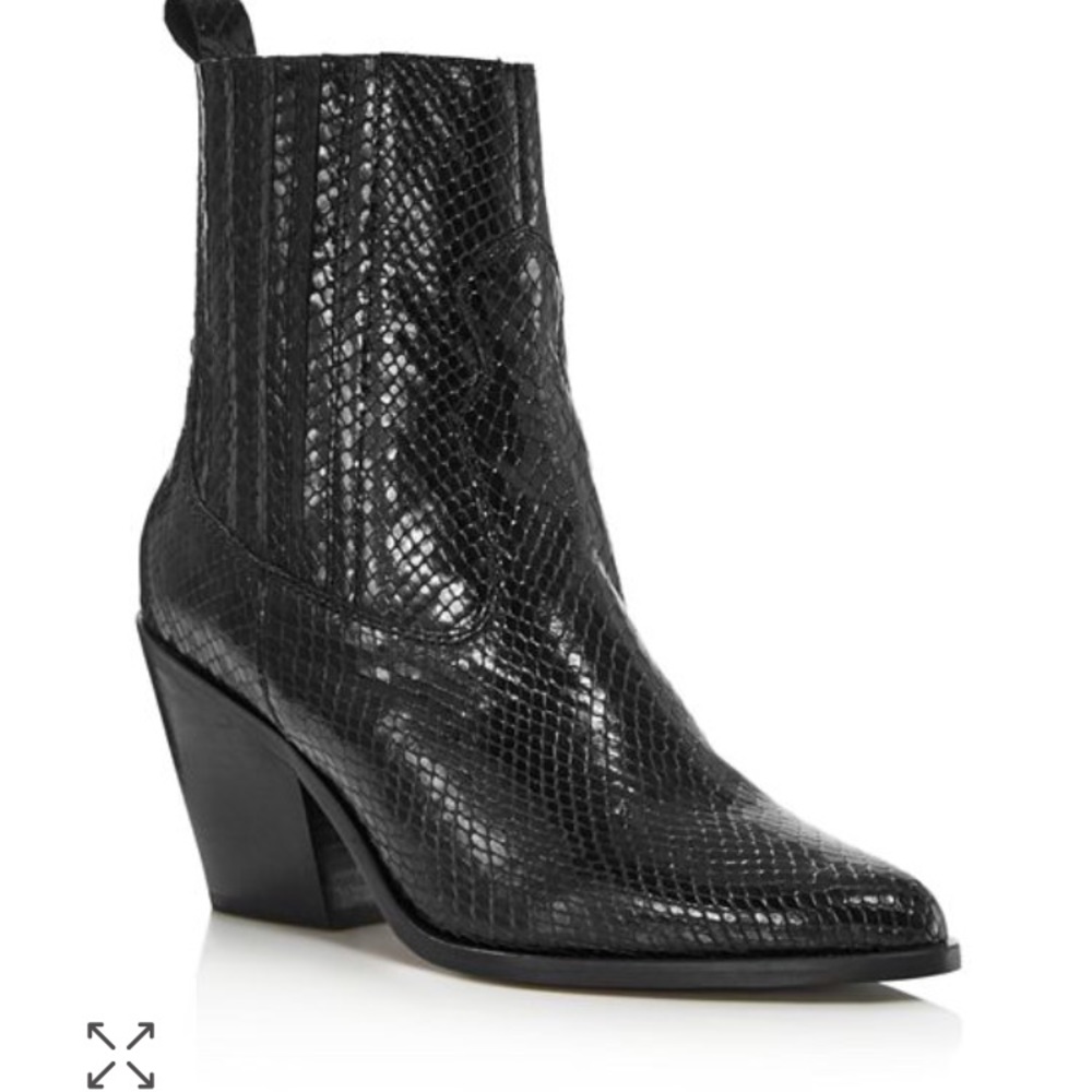 Aqua western style bootie